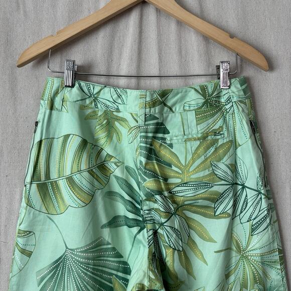 VTG Harve Benard Womens Tropical Leaf Print Old Money Capri Pants Size 8 Travel - Picture 8 of 8